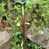 Metal Walking Stick Travel Retractable Cane Pole Compact Adjustable Lightweight - Silver