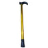 Metal Walking Stick Travel Retractable Cane Pole Compact Adjustable Lightweight - Yellow