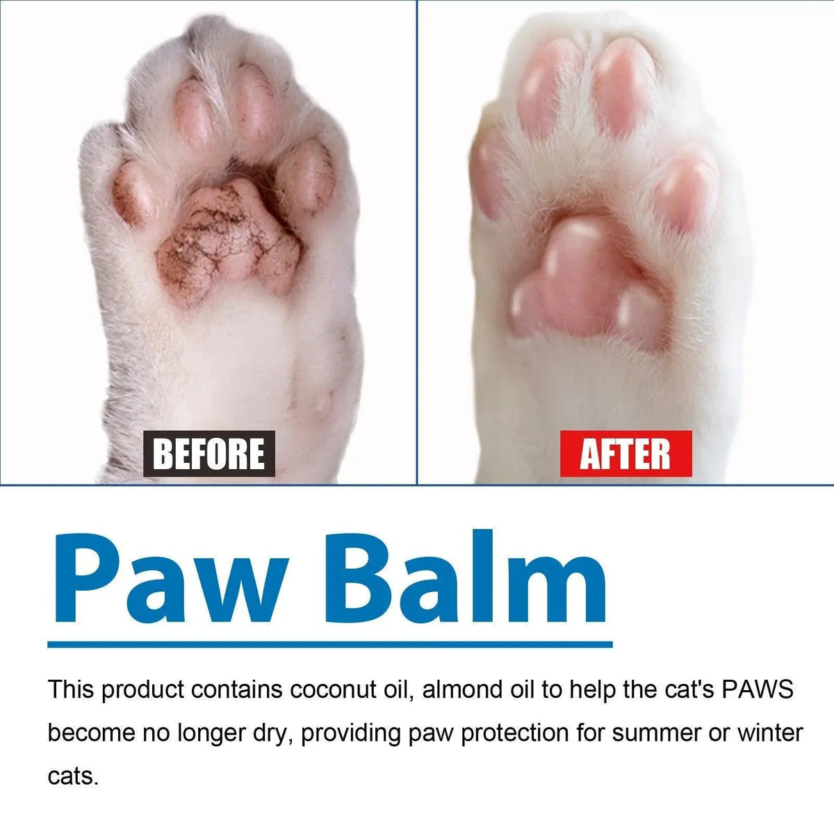 Cat Paw Balm 15g Natural Paw Pad Moisturiser Stick for Dry Cracked Paws, Shea