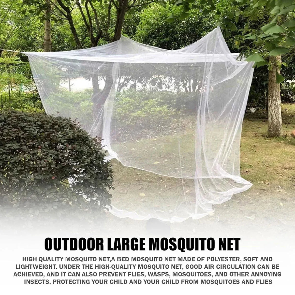 Outdoor Mosquito Net 200x200x180cm Polyester Mesh Hanging Travel Camping Bag