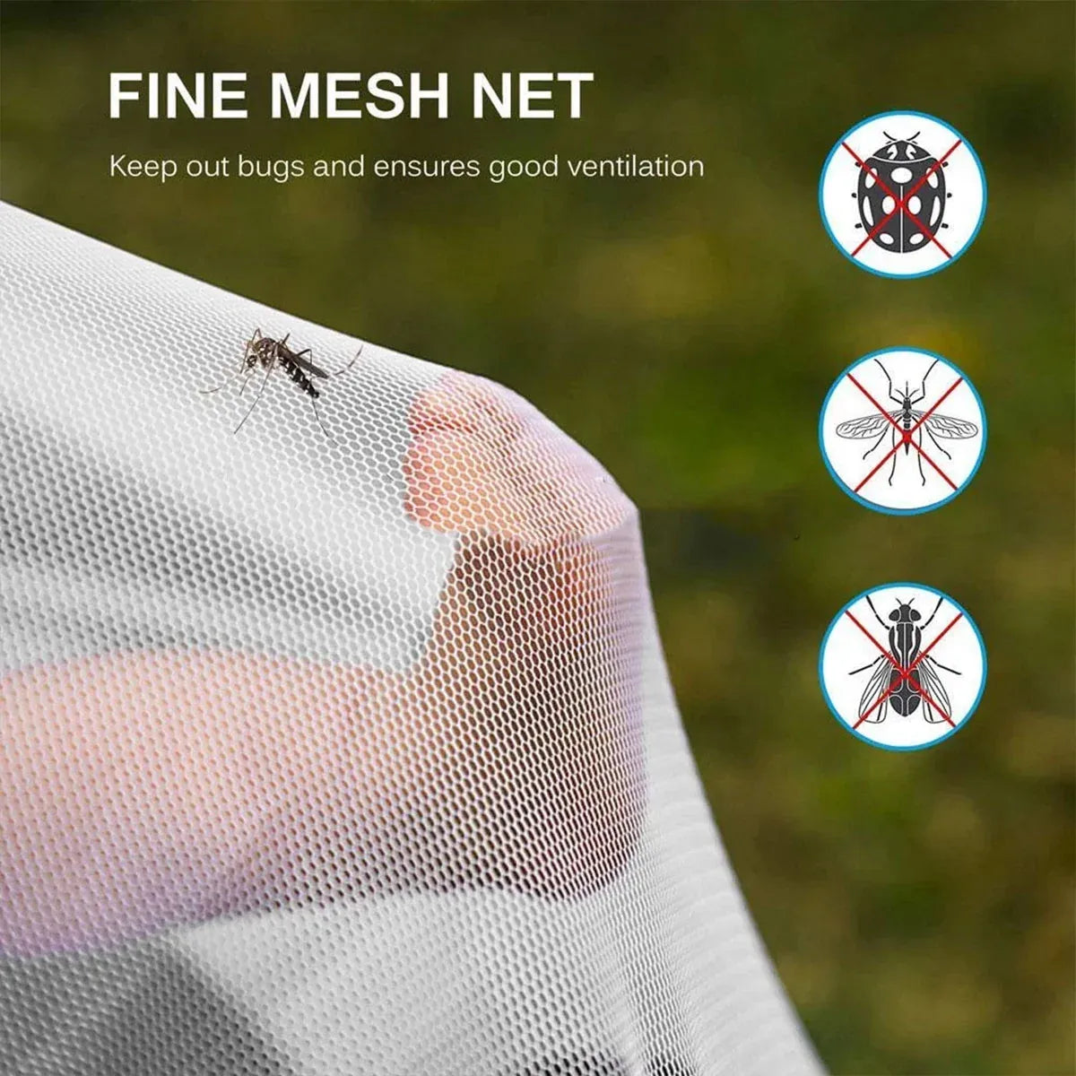 Outdoor Mosquito Net 200x200x180cm Polyester Mesh Hanging Travel Camping Bag