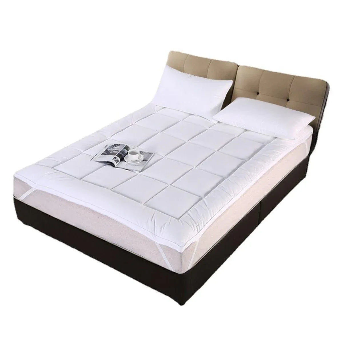 Hotel Mattress Protection Pads Bedding Comfort Mattress Topper Pads Mattress - 91x190cm-Brushed Fabric