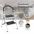 Folding Portable Multi Step Ladder with Handrail Household A Type Iron Ladder
