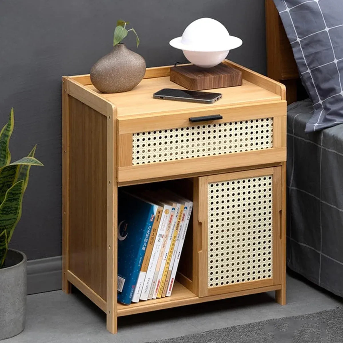 Small Bedroom Nightstand Storage Cabinet Sideboard Cabinet for Home Organization
