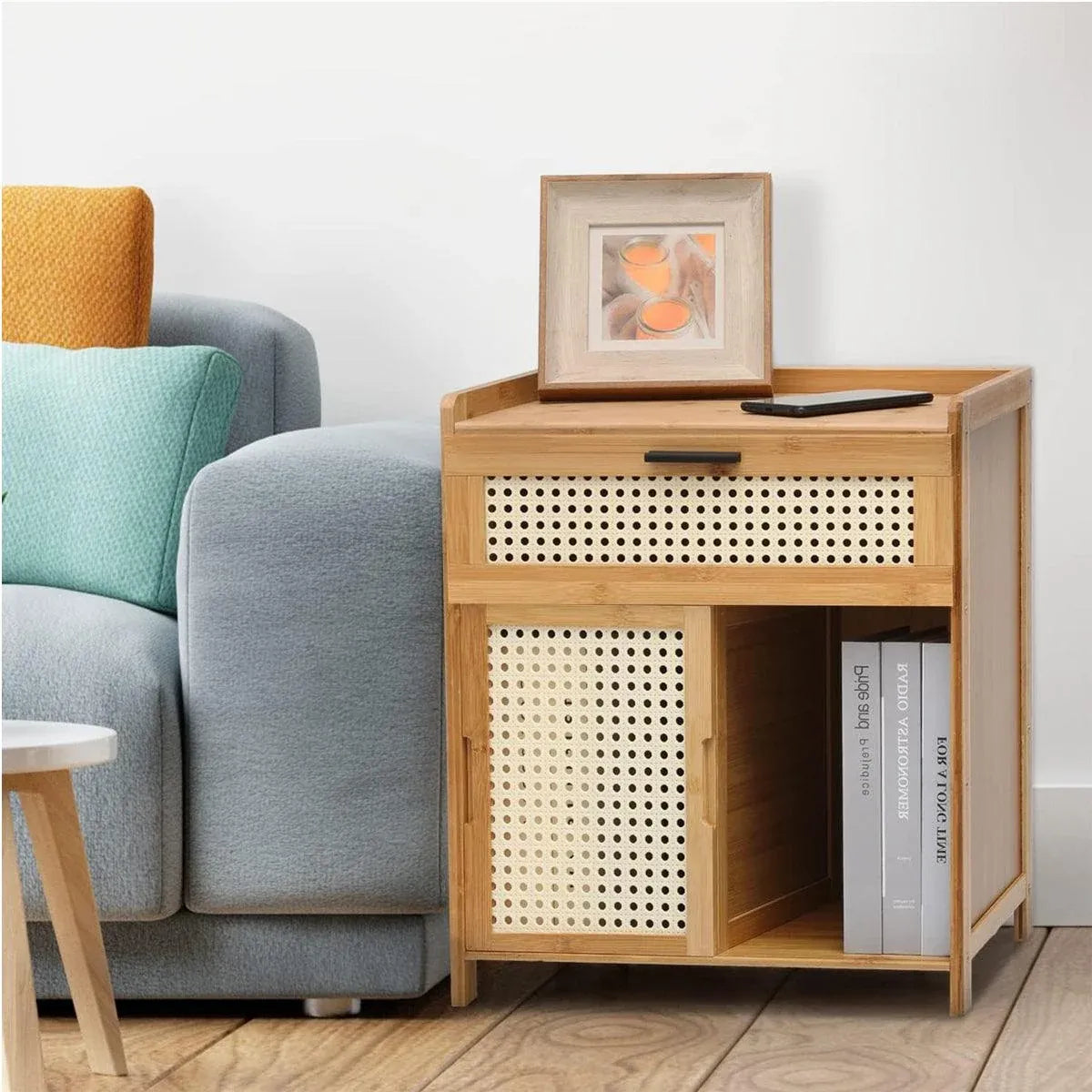 Small Bedroom Nightstand Storage Cabinet Sideboard Cabinet for Home Organization