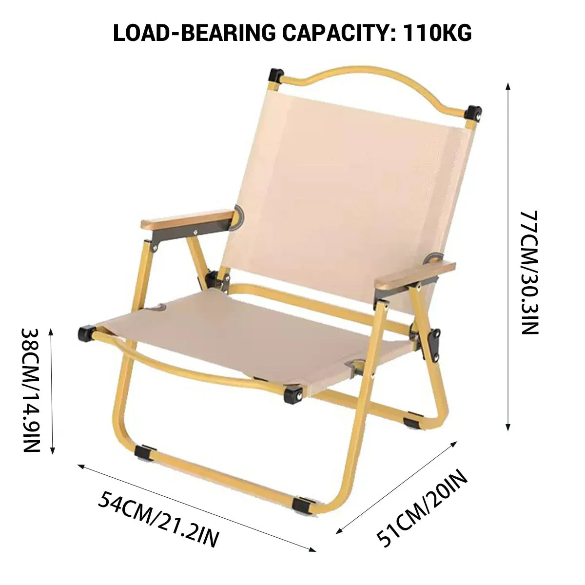 Outdoor Folding Chair Portable Camping Seat Lightweight Beach Chair Travel