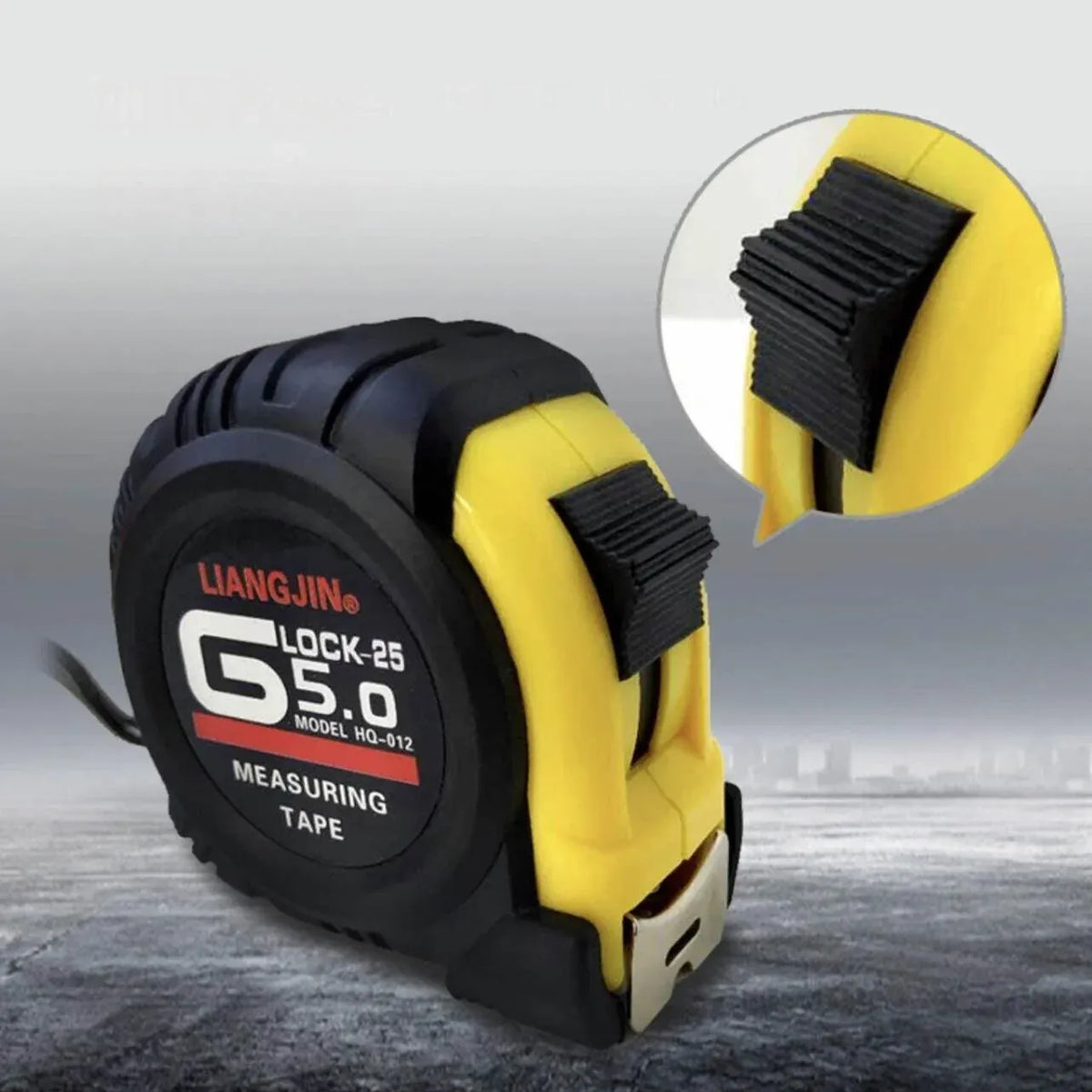 Steel Measuring Tape with Lock Rubber Grip Metric and Inch Ruler 3M 5M 10M - 5M