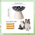 Pet Elevated Mushroom Bowl Ceramic Cat Dog Bowl Dish Food Feeder Raised Cat Bowl - Red