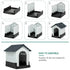 Dog Kennel Four Seasons Sunscreen Rainproof Outdoor Pet Shelter with Toilet