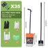 Foldable Pet Waste Picker with Broom Dustpan Set for Dog Walking Easy Cleanup