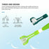 Three Sided Dog Toothbrush Pet Cat Teeth Cleaning Tool Oral Mouth Care Soft Bristle - Yellow+Black
