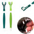 Three Sided Dog Toothbrush Pet Cat Teeth Cleaning Tool Oral Mouth Care Soft Bristle - Yellow+Black