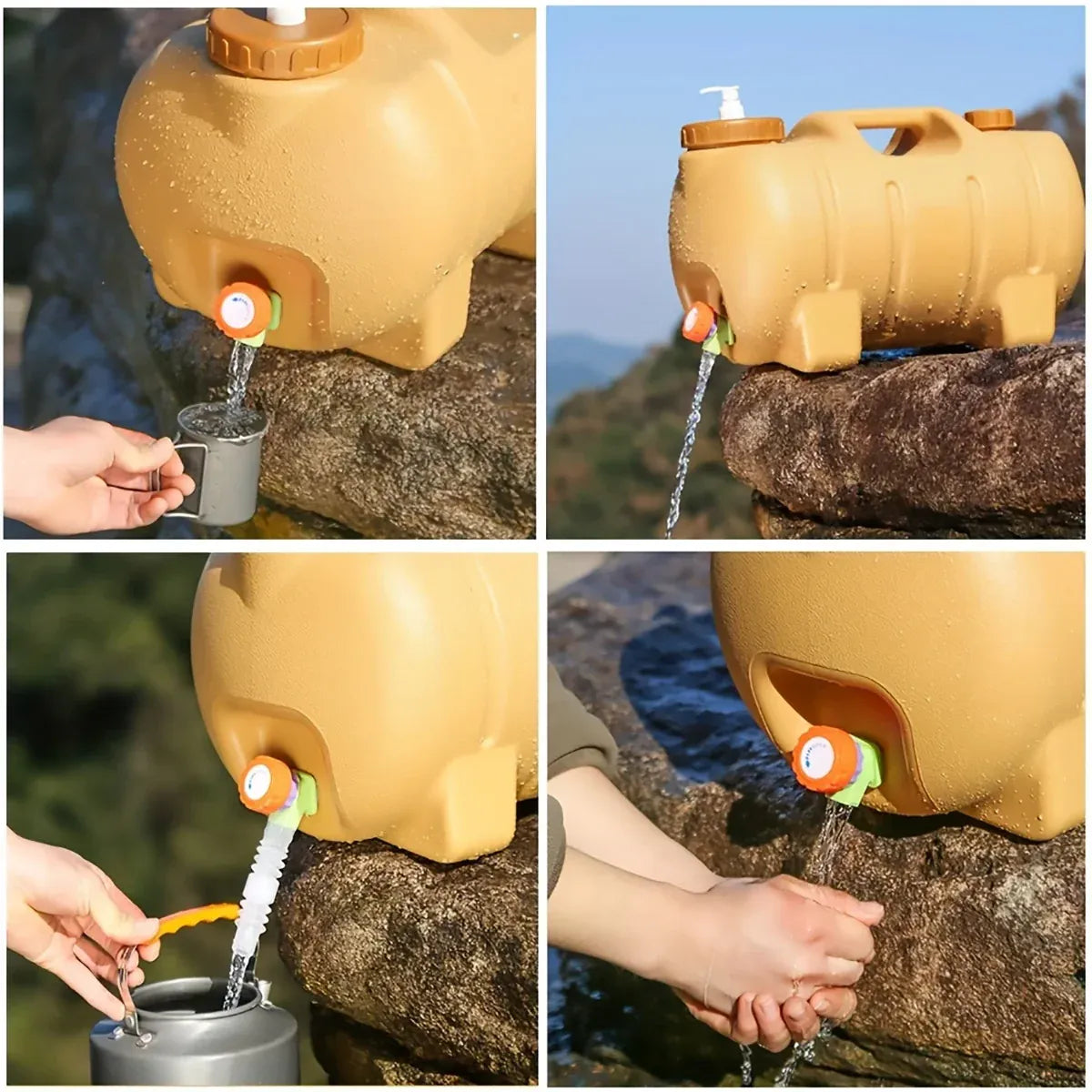 20L Portable Camping Water Container with Faucet BPA-Free Food-Grade Pig Design