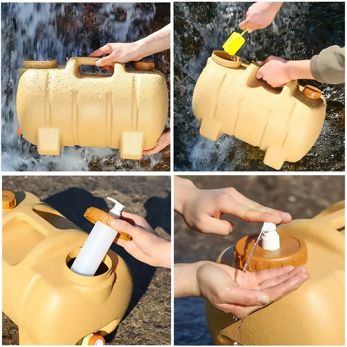 20L Portable Camping Water Container with Faucet BPA-Free Food-Grade Pig Design