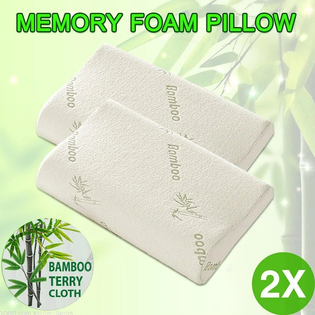 1/2PCS Memory Foam Neck Pillow Wavy Contour Slow Rebound Pillow - 60x40x12cm-1pc