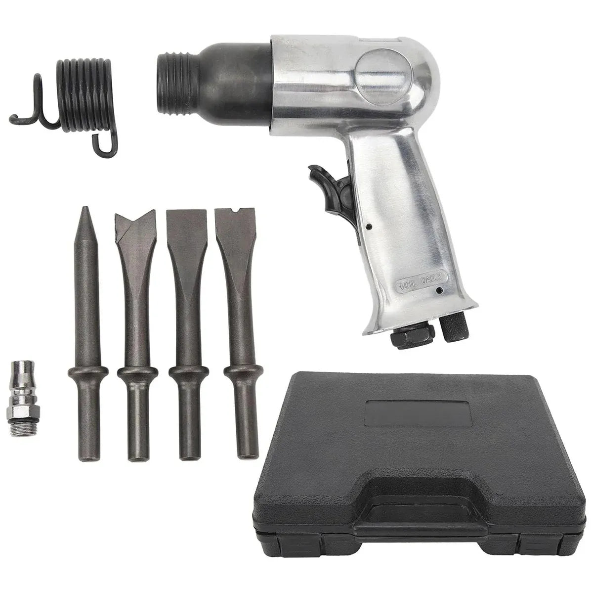 150mm Pneumatic Air Hammer Kit with 4 Chisels Heavy Duty Tool for Workshop Use