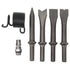 150mm Pneumatic Air Hammer Kit with 4 Chisels Heavy Duty Tool for Workshop Use