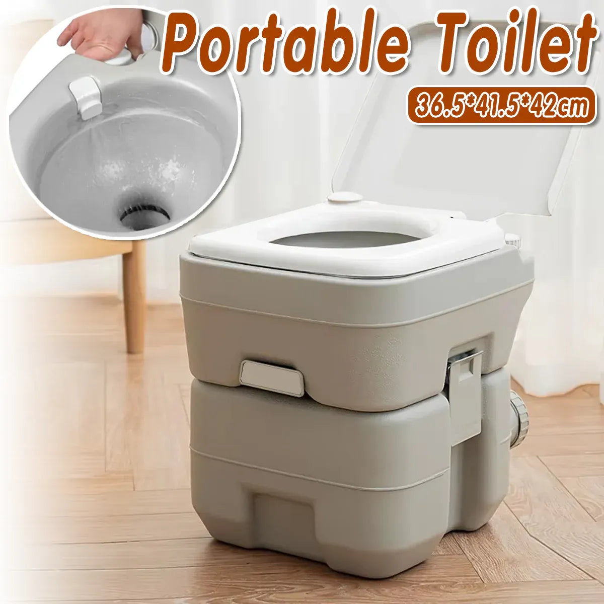 20L Portable Toilet Seat Outdoor Mobile Camping Travel Toilet Compact Easy Clean