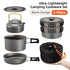 Lightweight Camping Cookware Set Outdoor Cooking Gear 3 Piece Travel Cook Set - Orange