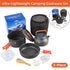 Lightweight Camping Cookware Set Outdoor Cooking Gear 3 Piece Travel Cook Set - Orange
