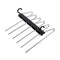 Stainless Steel Multi-Layer Pants Rack Folding Telescopic Anti-Slip Clothes Rack - Black