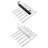 Stainless Steel Multi-Layer Pants Rack Folding Telescopic Anti-Slip Clothes Rack - Black