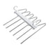 Stainless Steel Multi-Layer Pants Rack Folding Telescopic Anti-Slip Clothes Rack - White