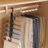 Stainless Steel Multi-Layer Pants Rack Folding Telescopic Anti-Slip Clothes Rack - White