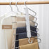 Stainless Steel Multi-Layer Pants Rack Folding Telescopic Anti-Slip Clothes Rack - White