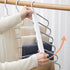 Stainless Steel Multi-Layer Pants Rack Folding Telescopic Anti-Slip Clothes Rack - White