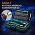 40 in 1 Ratchet Wrench and Screwdriver Kit For Mechanic DIY Car Repair Tool Set