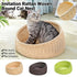 Rattan Cat Nest Four Seasons Open Cat House Summer Bed for Cats Pet Supplies - Coffee