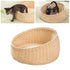 Rattan Cat Nest Four Seasons Open Cat House Summer Bed for Cats Pet Supplies - Green