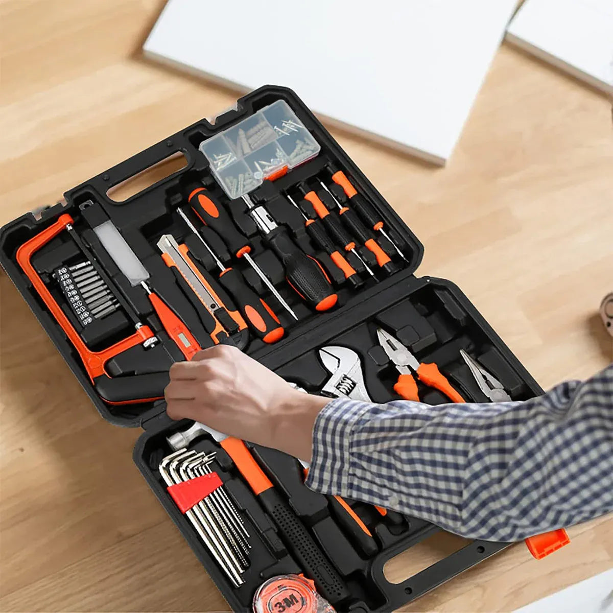 Home Hardware Tool Set Large 105-Piece Emergency Repair Kit Maintenance Tools