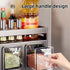 Wall Mounted Kitchen Spice Box Shelf Multifunctional Organiser for Herbs Spices - 3-Grids