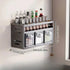 Wall Mounted Kitchen Spice Box Shelf Multifunctional Organiser for Herbs Spices - 3-Grids