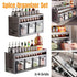Wall Mounted Kitchen Spice Box Shelf Multifunctional Organiser for Herbs Spices - 3-Grids