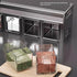 Wall Mounted Kitchen Spice Box Shelf Multifunctional Organiser for Herbs Spices - 4-Grids