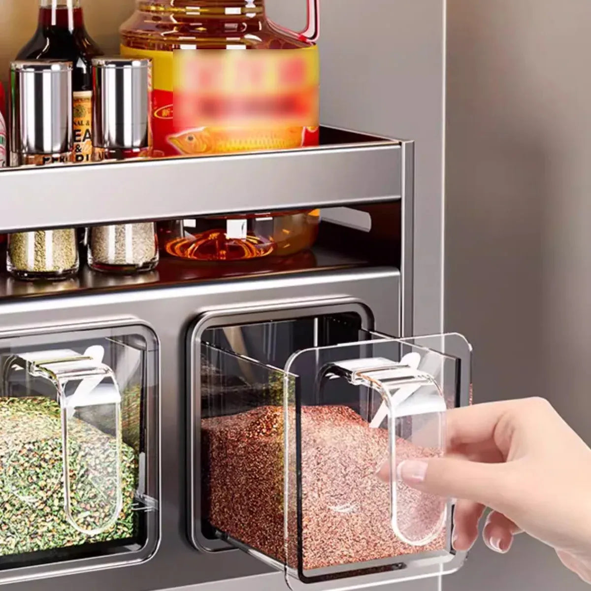 Kitchen Wall Mounted Seasoning Rack Easy Install Space Saving