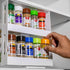 Slide Cabinet Organiser Rack Storage Pantry Kitchen Shelf Spice Jars Can Holder
