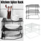 Iron Kitchen Seasoning Rack Kitchenware Storage Shelf Desktop Organizer Home - White