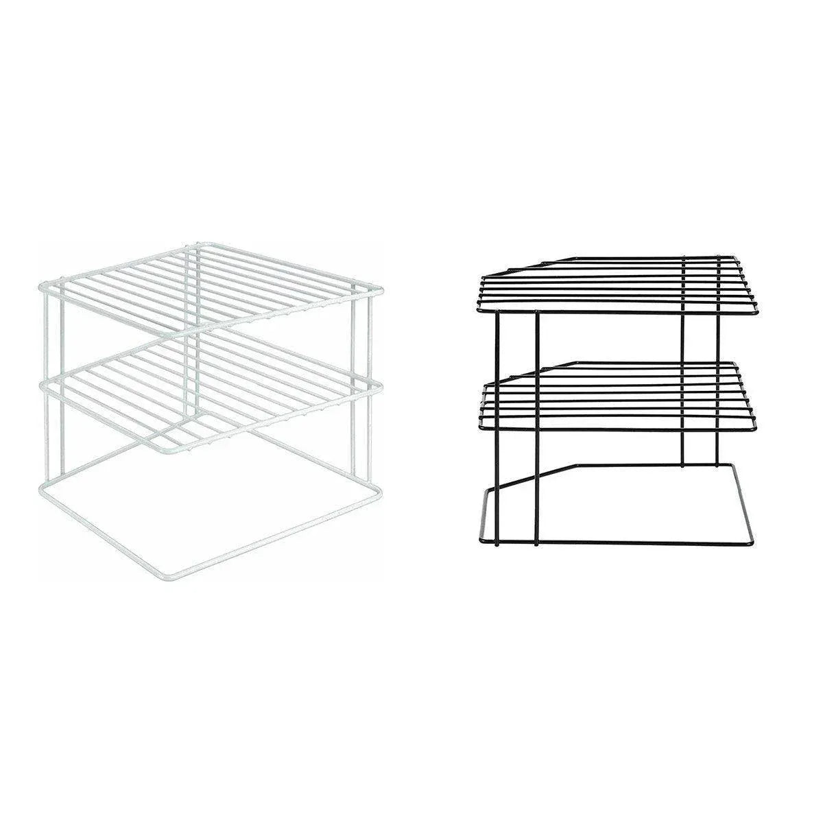 Iron Kitchen Seasoning Rack Kitchenware Storage Shelf Desktop Organizer Home - White