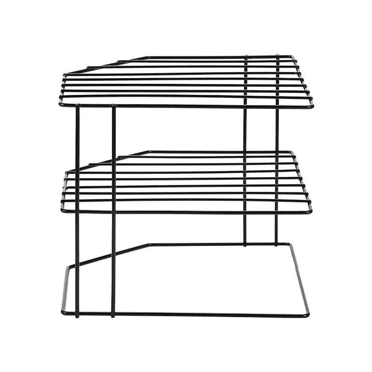 Iron Kitchen Seasoning Rack Kitchenware Storage Shelf Desktop Organizer Home - White