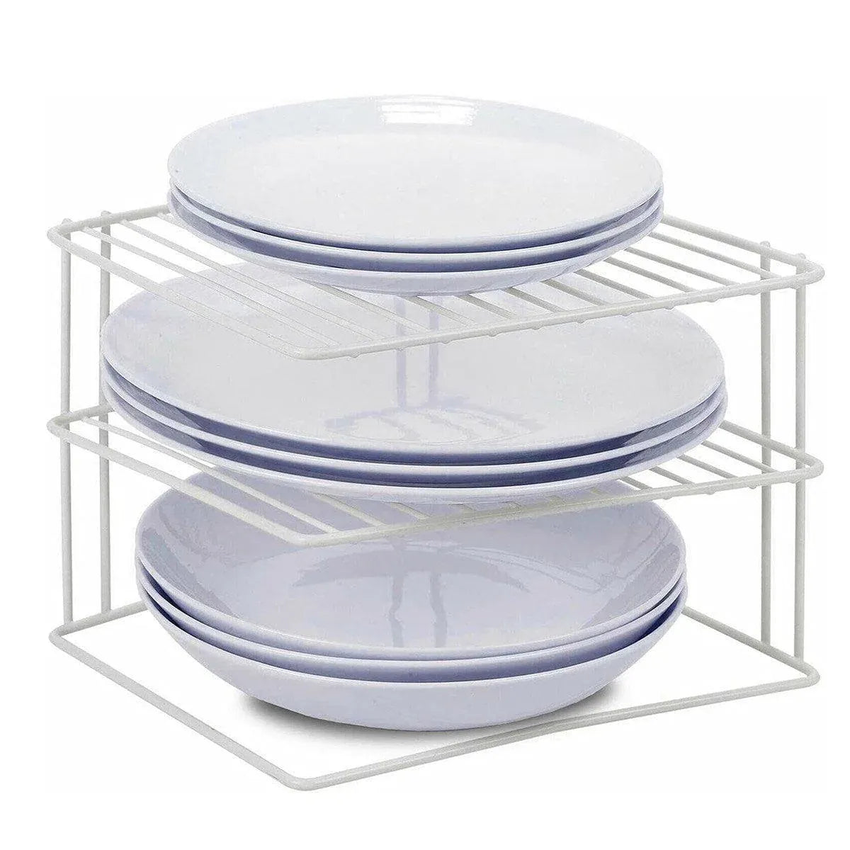 Iron Kitchen Seasoning Rack Kitchenware Storage Shelf Desktop Organizer Home - White