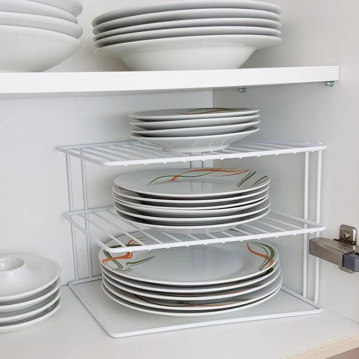 Iron Kitchen Seasoning Rack Kitchenware Storage Shelf Desktop Organizer Home - White