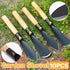 10 Piece Garden Hand Shovel Set, Steel Trowels with Wooden Handles for Planting