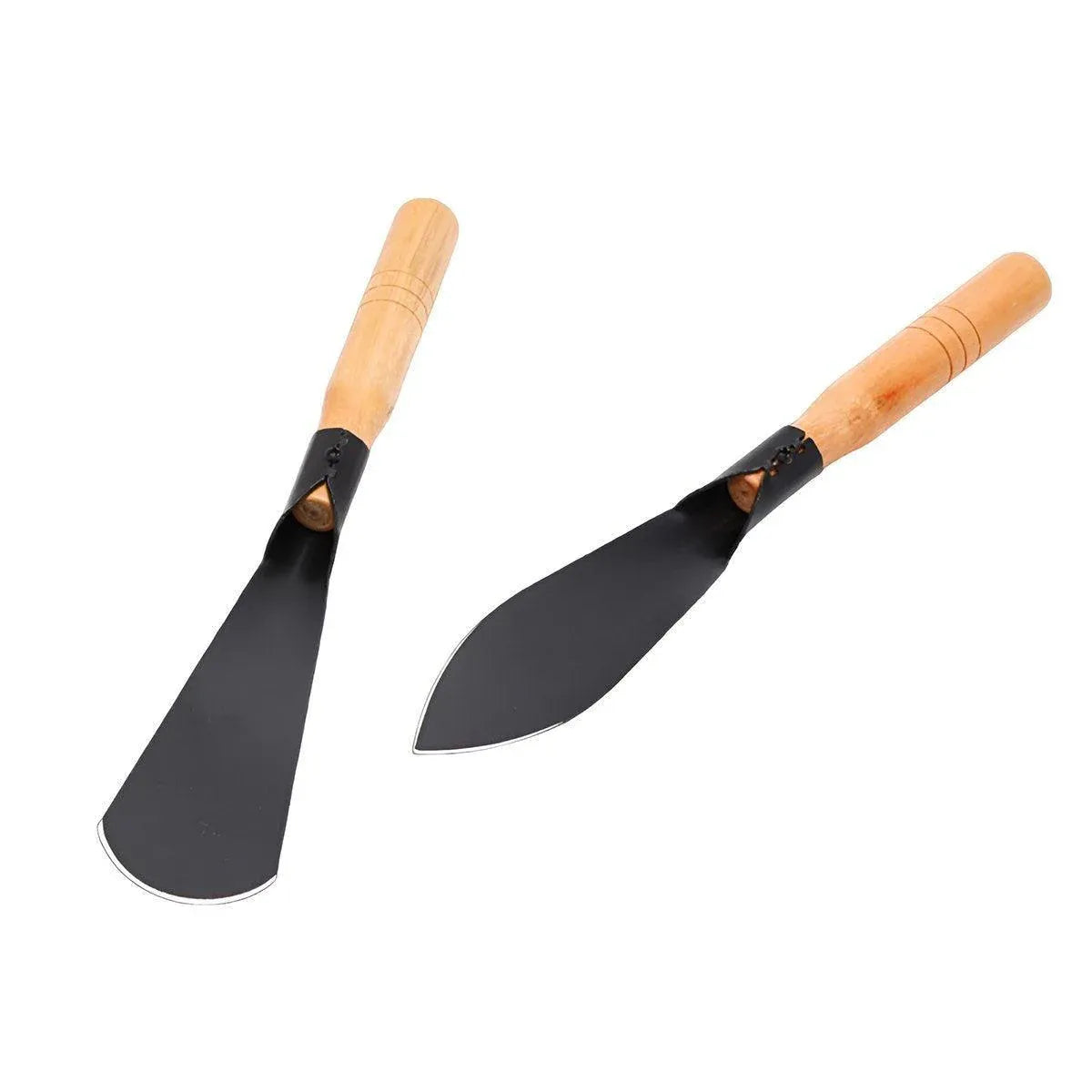 10 Piece Garden Hand Shovel Set, Steel Trowels with Wooden Handles for Planting