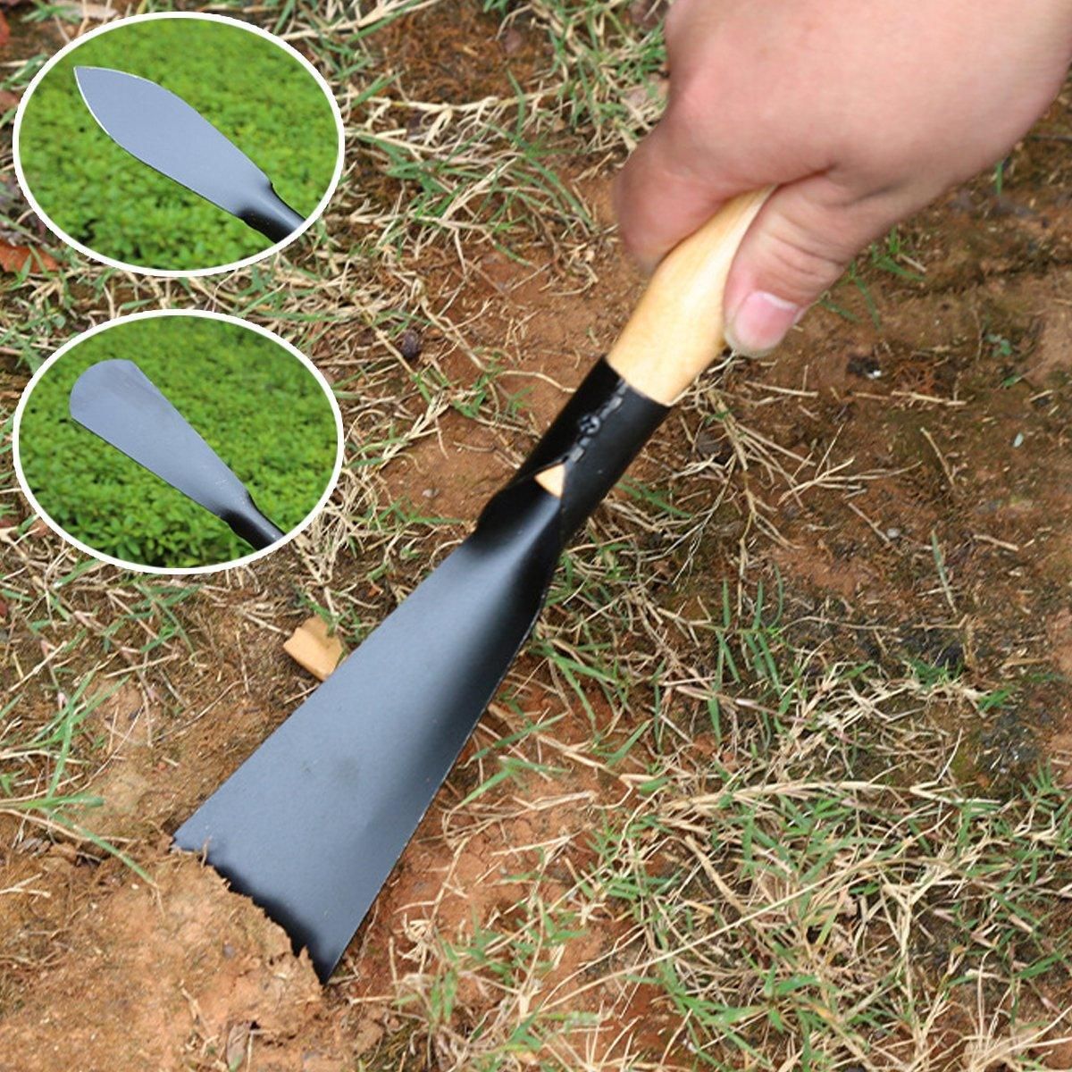 10 Piece Garden Hand Shovel Set, Steel Trowels with Wooden Handles for Planting