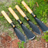 10 Piece Garden Hand Shovel Set, Steel Trowels with Wooden Handles for Planting