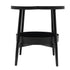Trendy Black Round Coffee Side Table Modern Minimalist End Table for Living Room